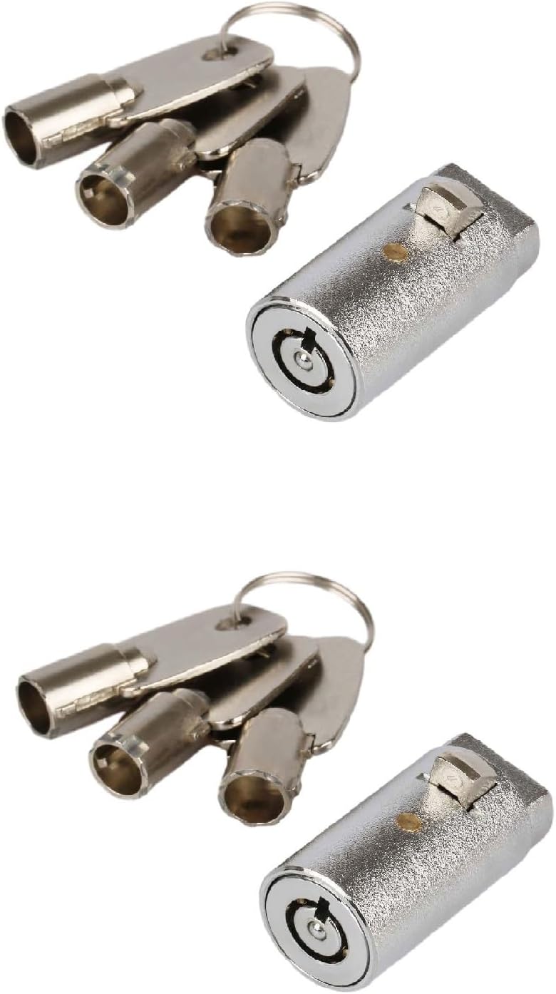 Goodheng locks Vending Machine Lock,7 Pins Cylinder Lock with Tubular Same Key for Soda Vending Machine,Coke Snack Machine,Coffee Maker,Candy Machine,Key aliked Number 1087,2 Set - Image 1